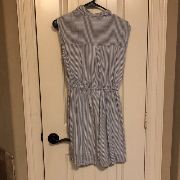 Ladies Japna Dress, Small, Blue and White Pin Striped - Picture 3 of 4
